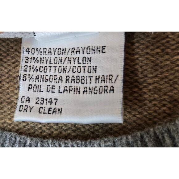 Talbots Women's Vintage Angora Cotton  Blend Striped top blouse small - Picture 7 of 8